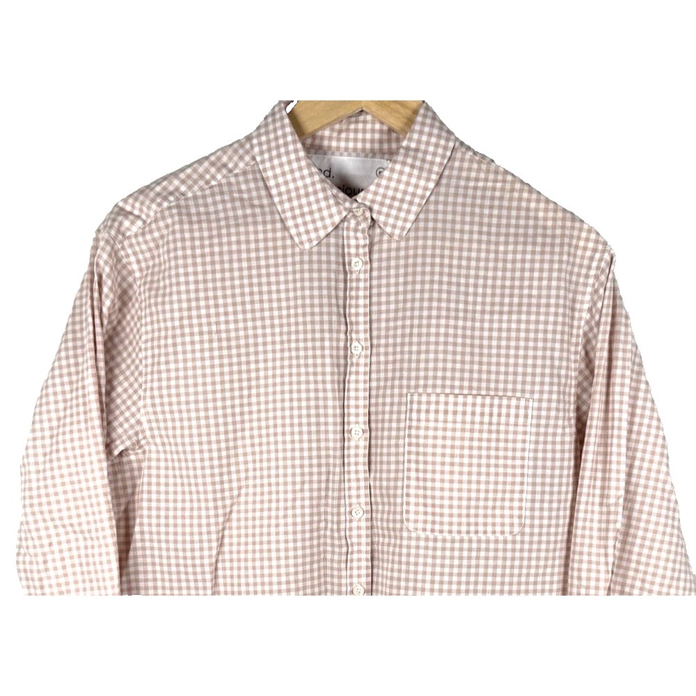 Unsubscribed Womens XS Long Sleeve Button Up Boyfriend Gingham NEW‎ Retail $98